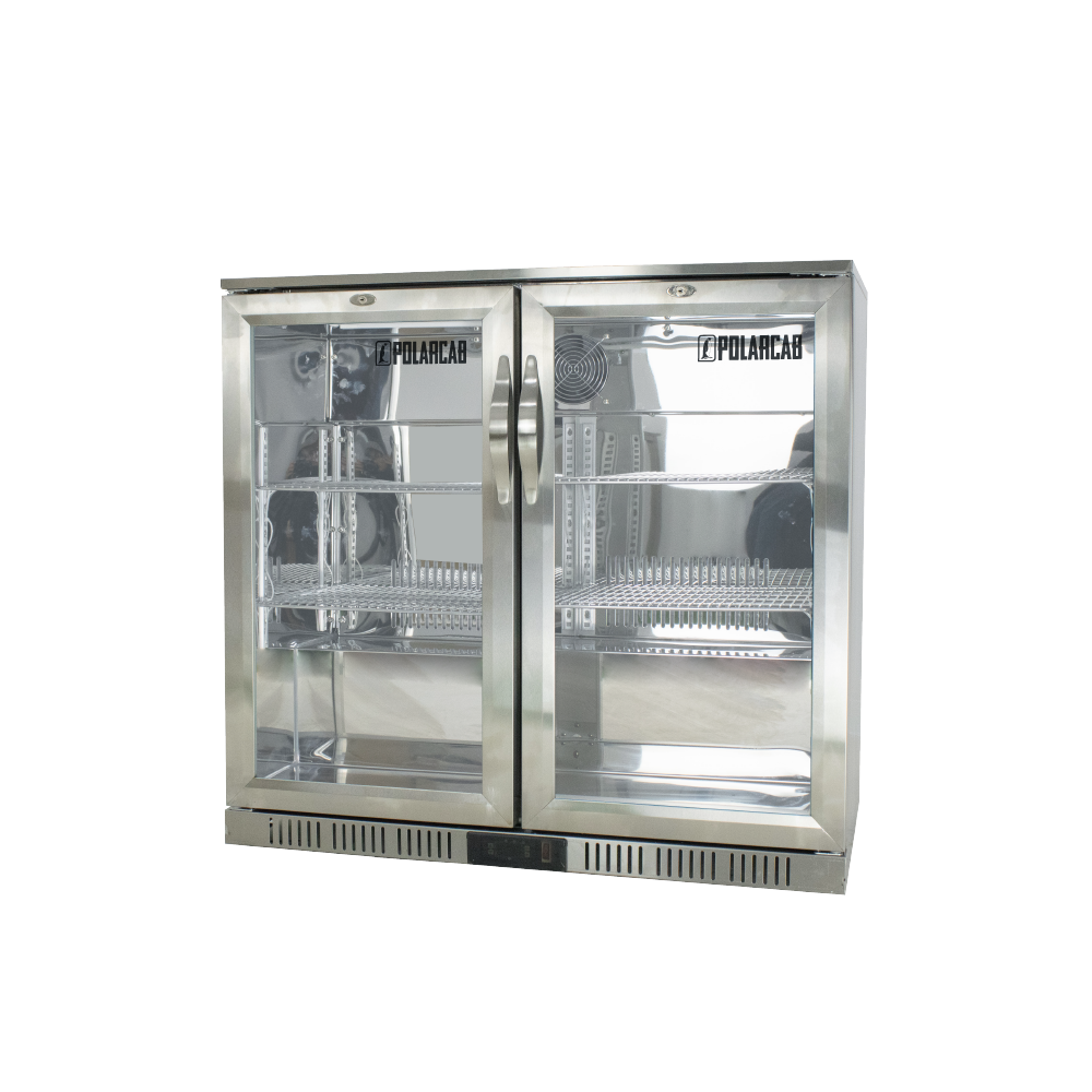 Back Bar Bottle Cooler – 2 Door, Hinged