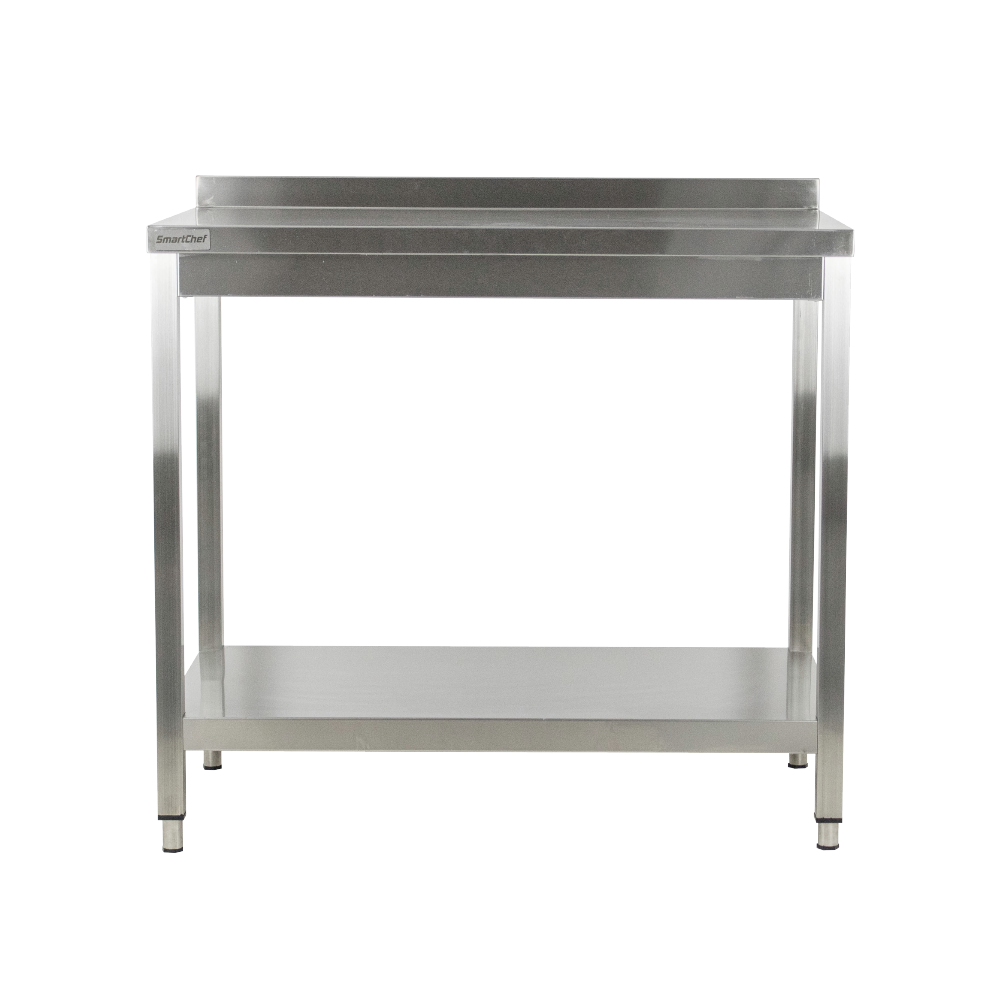 Table with U/Shelf & splash back- 2000x600