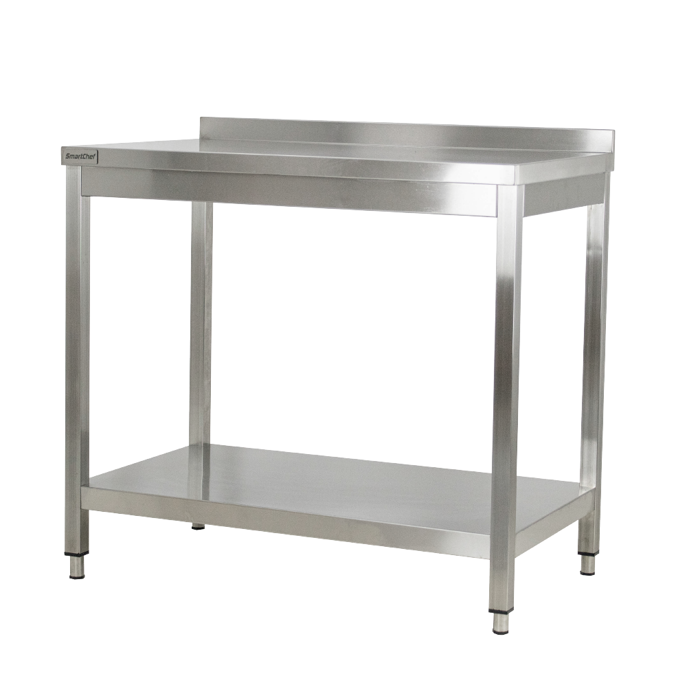 Table with U/Shelf & splash back- 2000x600 - Image 2