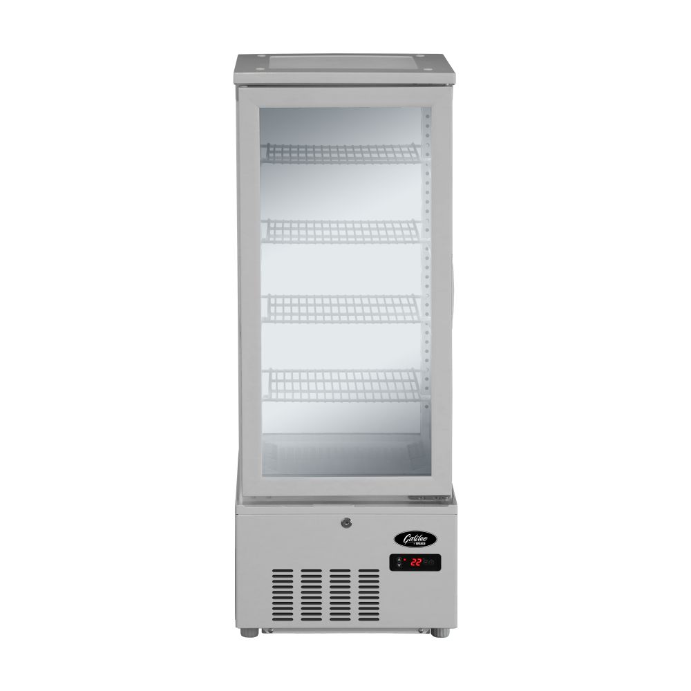 Refrigerated glass display cabinet - 98Lt, White