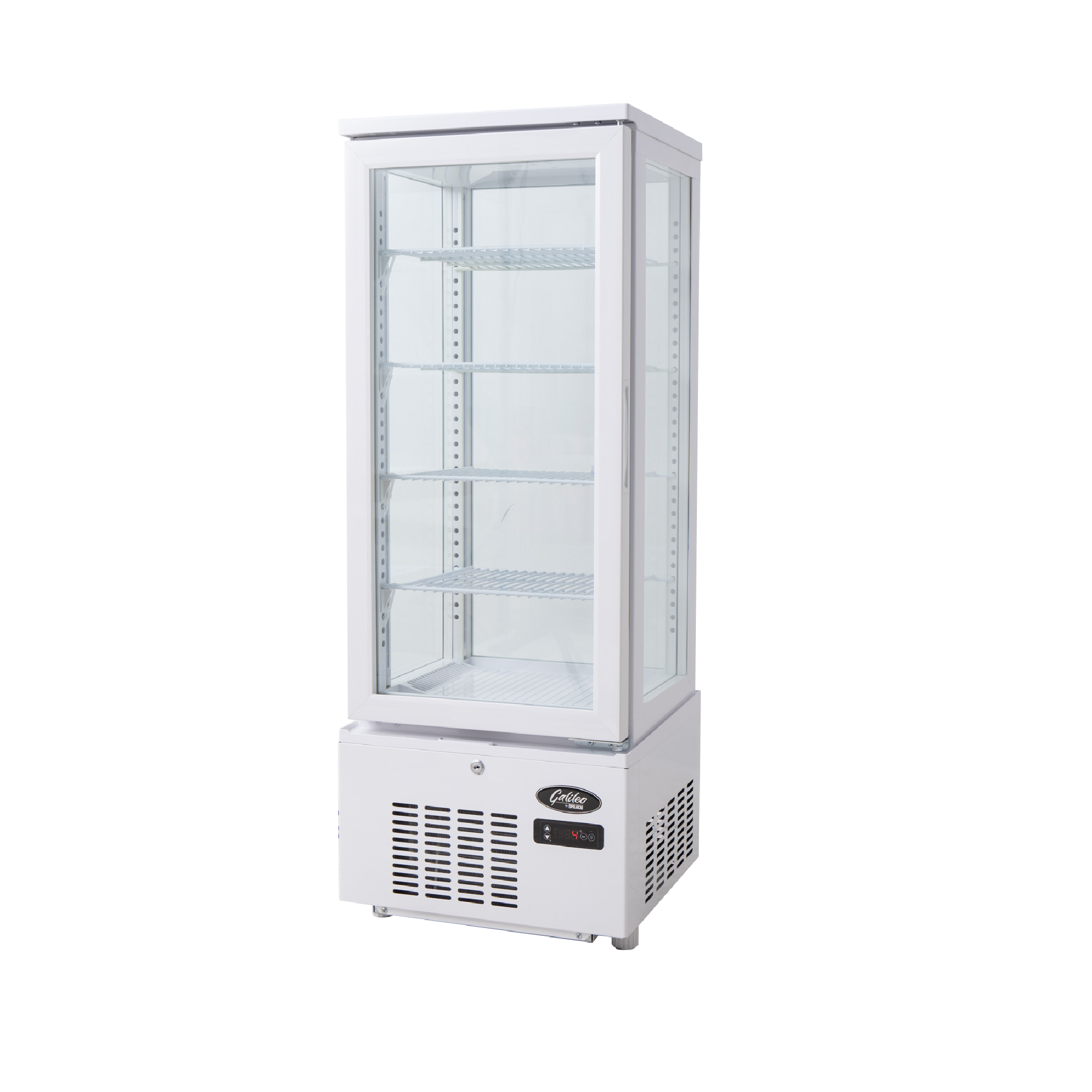 Refrigerated glass display cabinet - 279Lt, White - Image 3