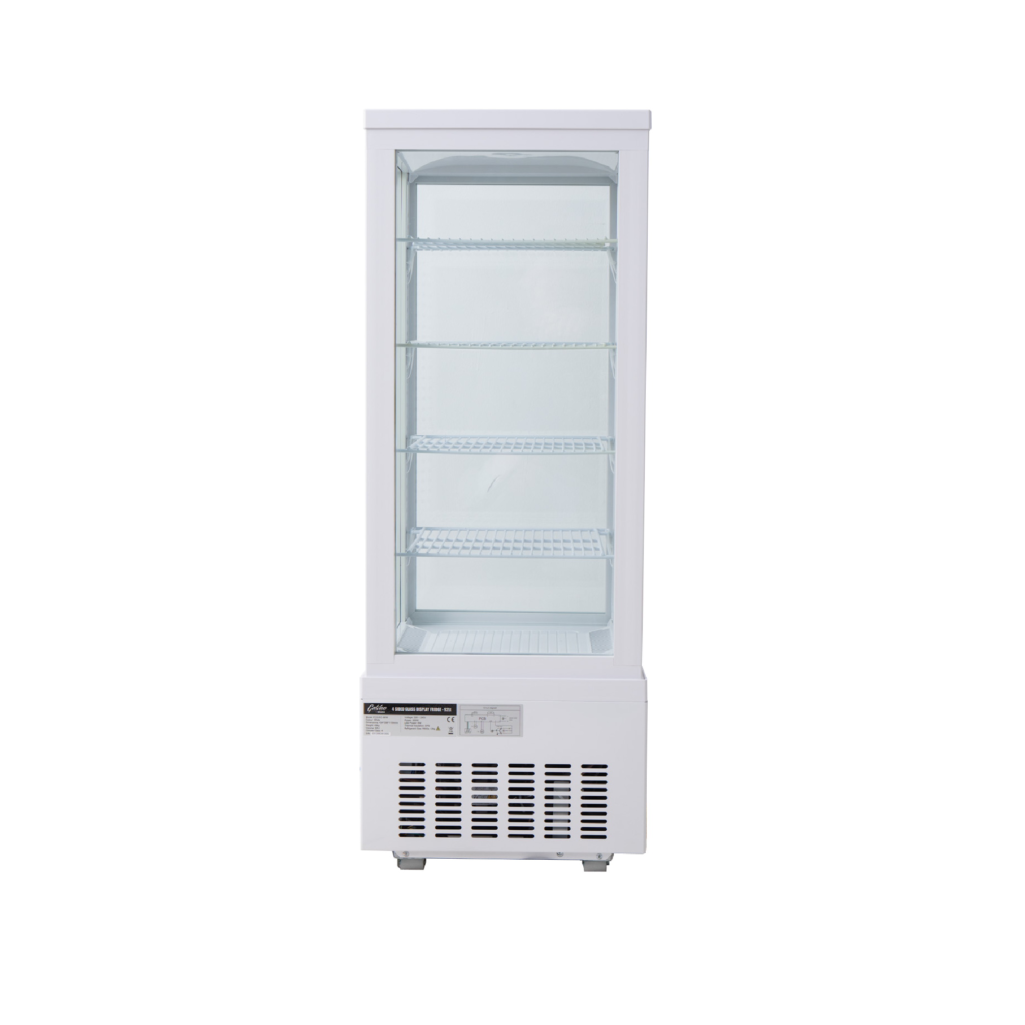 Refrigerated glass display cabinet - 279Lt, White - Image 5