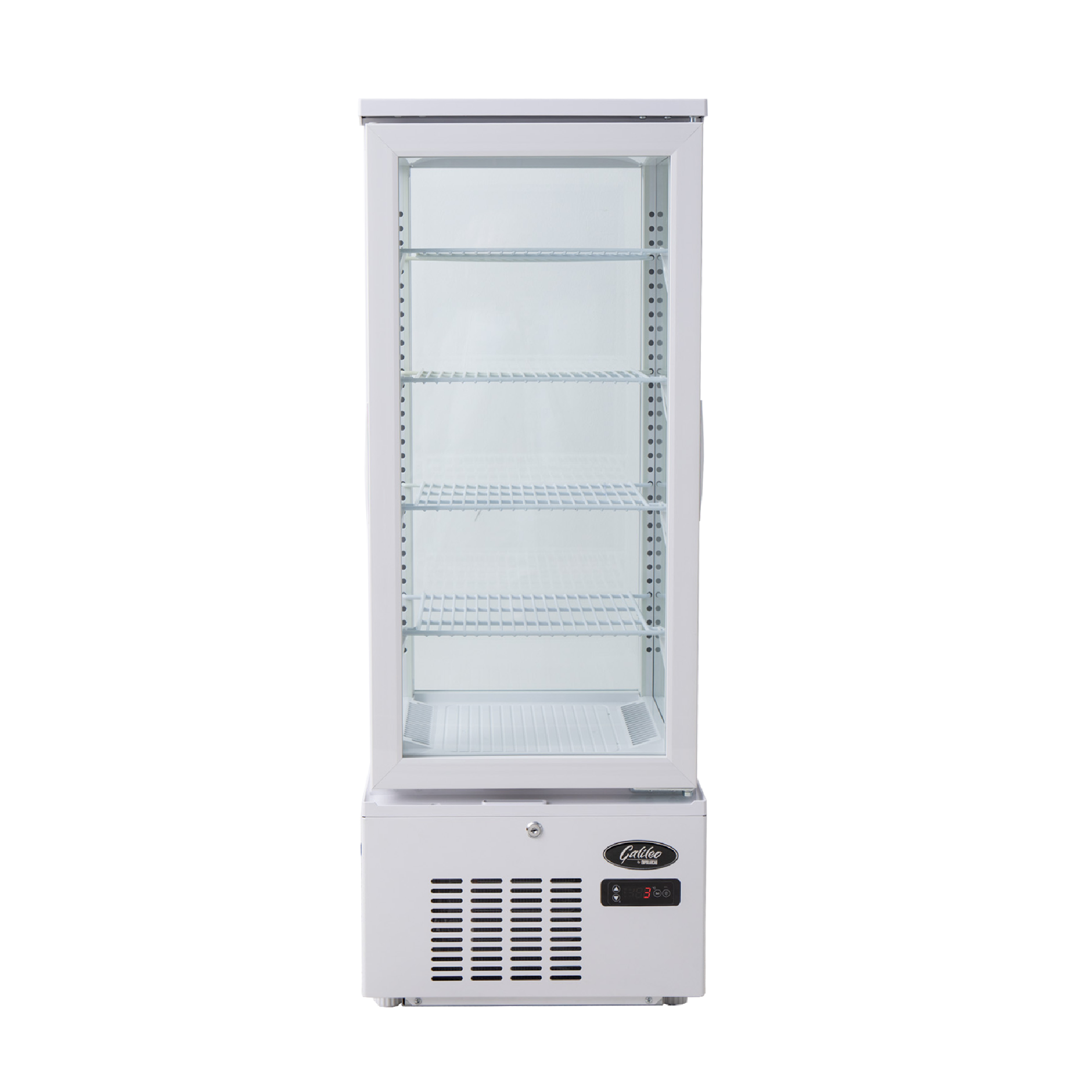 Refrigerated glass display cabinet - 279Lt, White - Image 2
