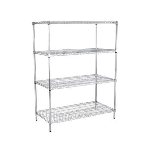 Floor Standing Chrome Shelving, 4 Tier - 1200mm