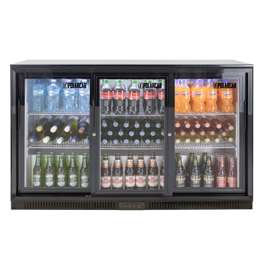 Back Bar Bottle Cooler – 3 Door, Sliding - Image 2